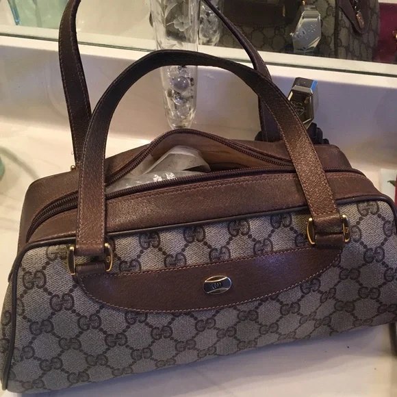Gucci Brown and Cream Satchel - Picture 1 of 4